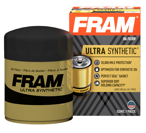 FRAM Ultra Synthetic oil filter delivers superior protection for your car engine. Supports Chevy, Honda and Ford vehicles.